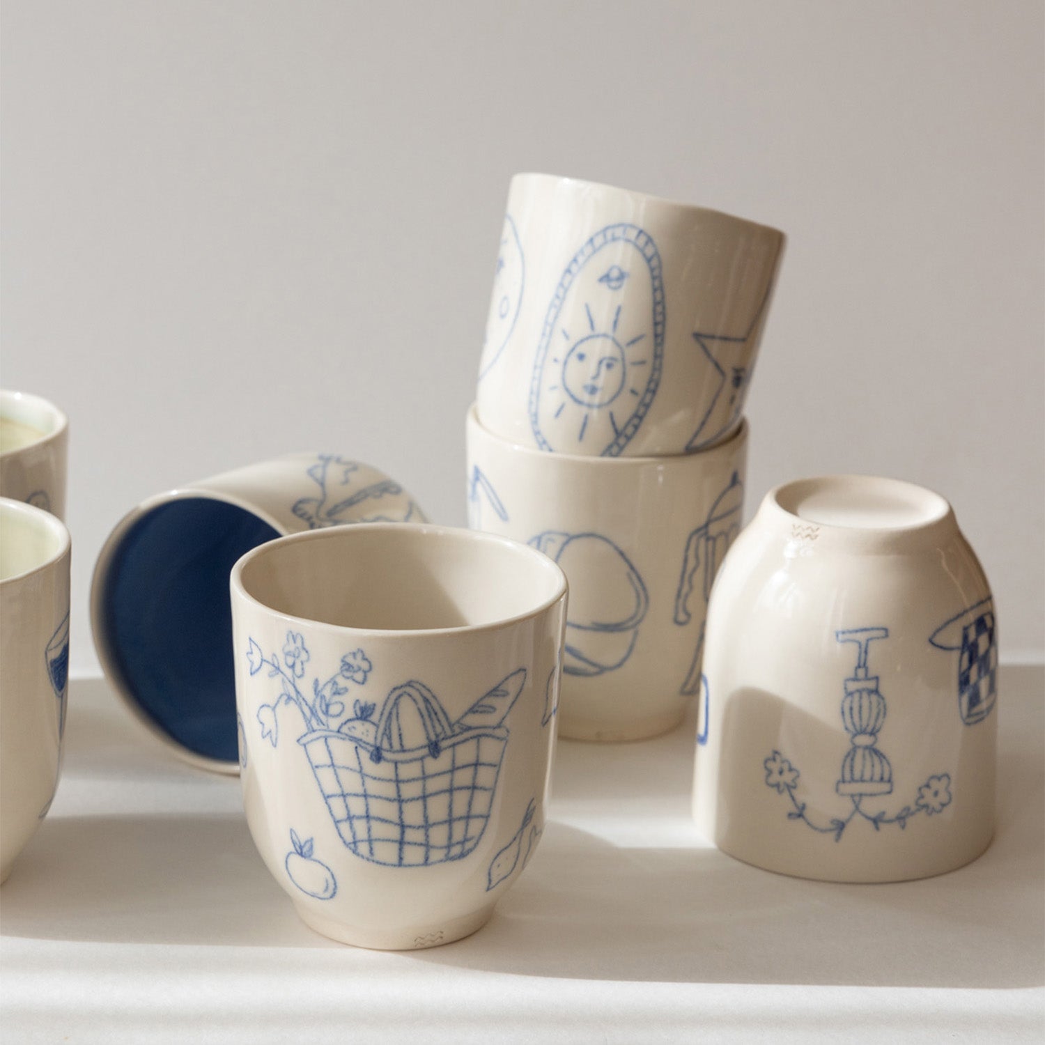 Copo de Cerâmica Ilustrado