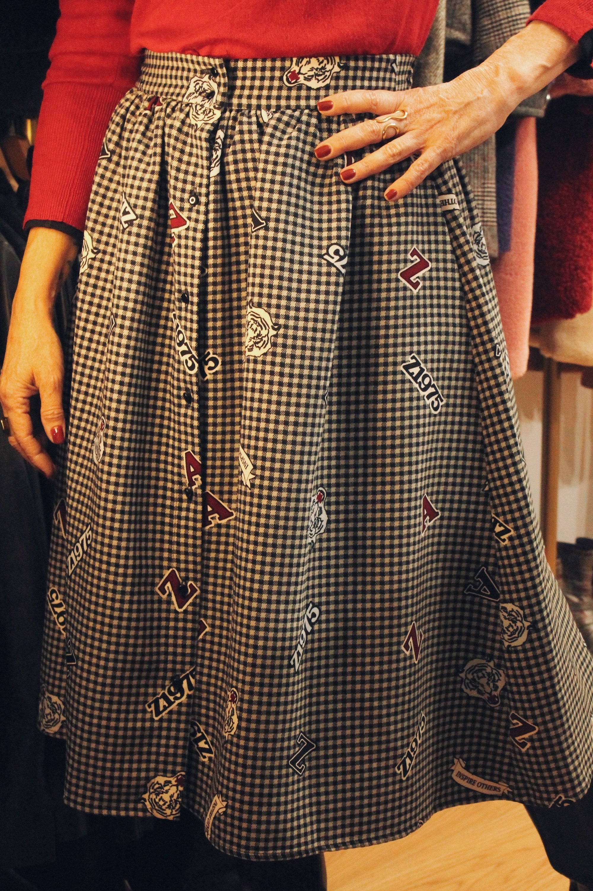 Saia Retrô Xadrez Vichi