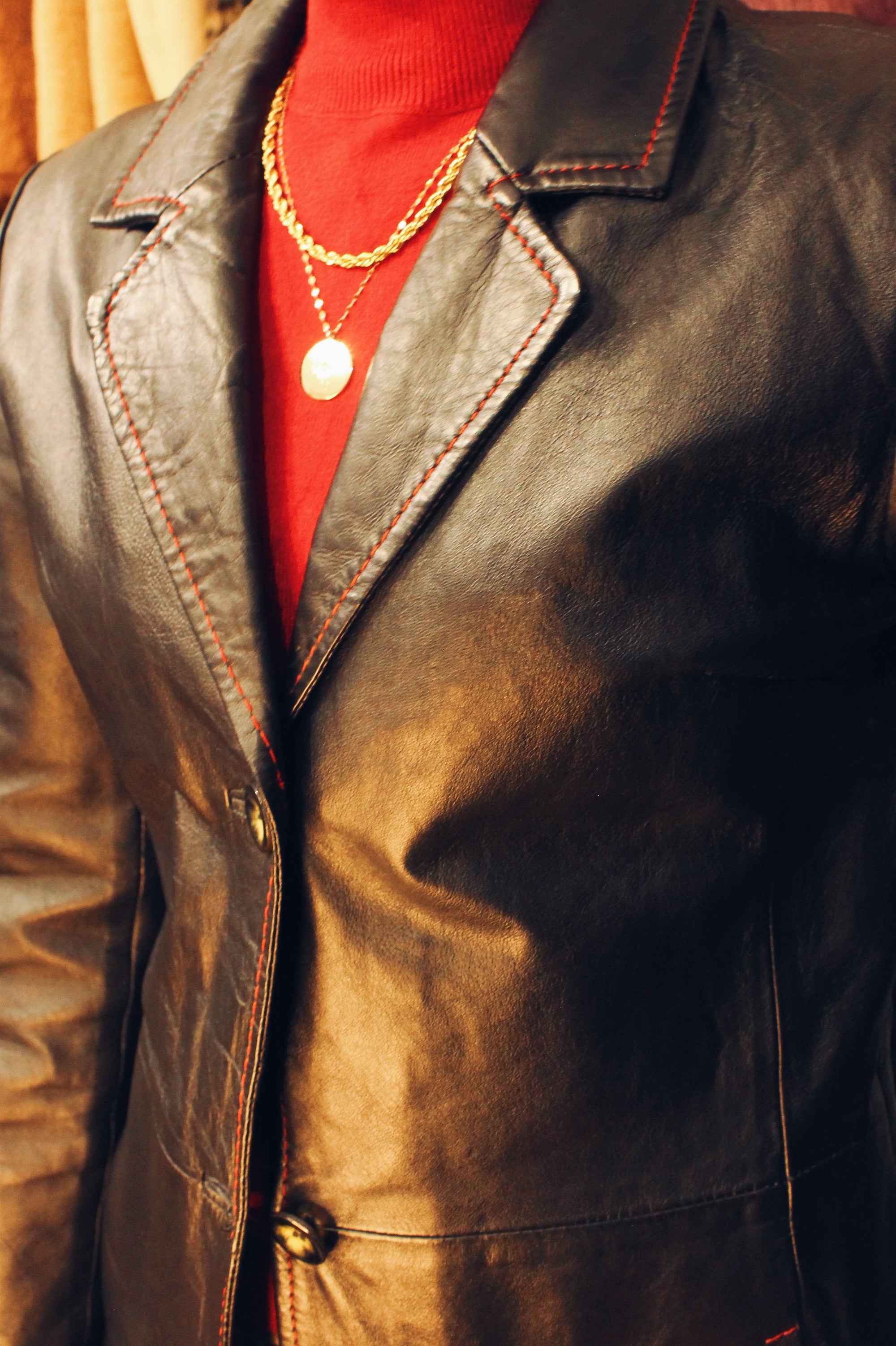 Blazer em Pele Genuína