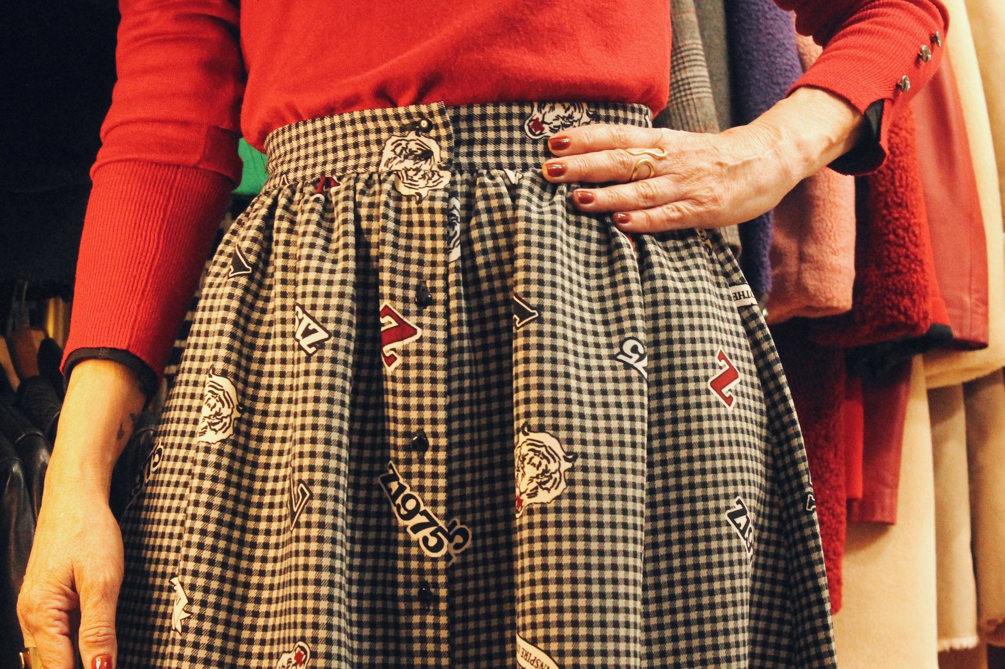 Saia Retrô Xadrez Vichi